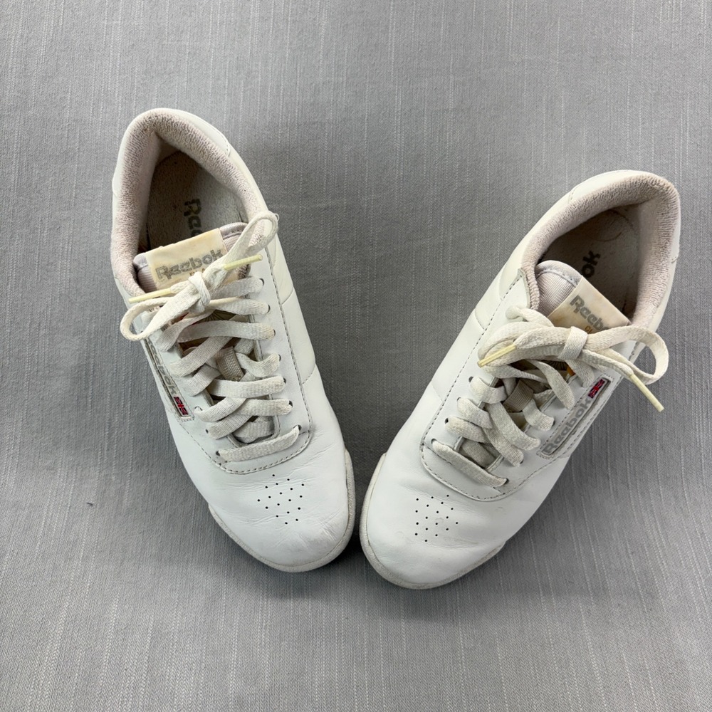 Reebok Princess Sneakers Womens Size 6 White Leather Low Top Classic 039501